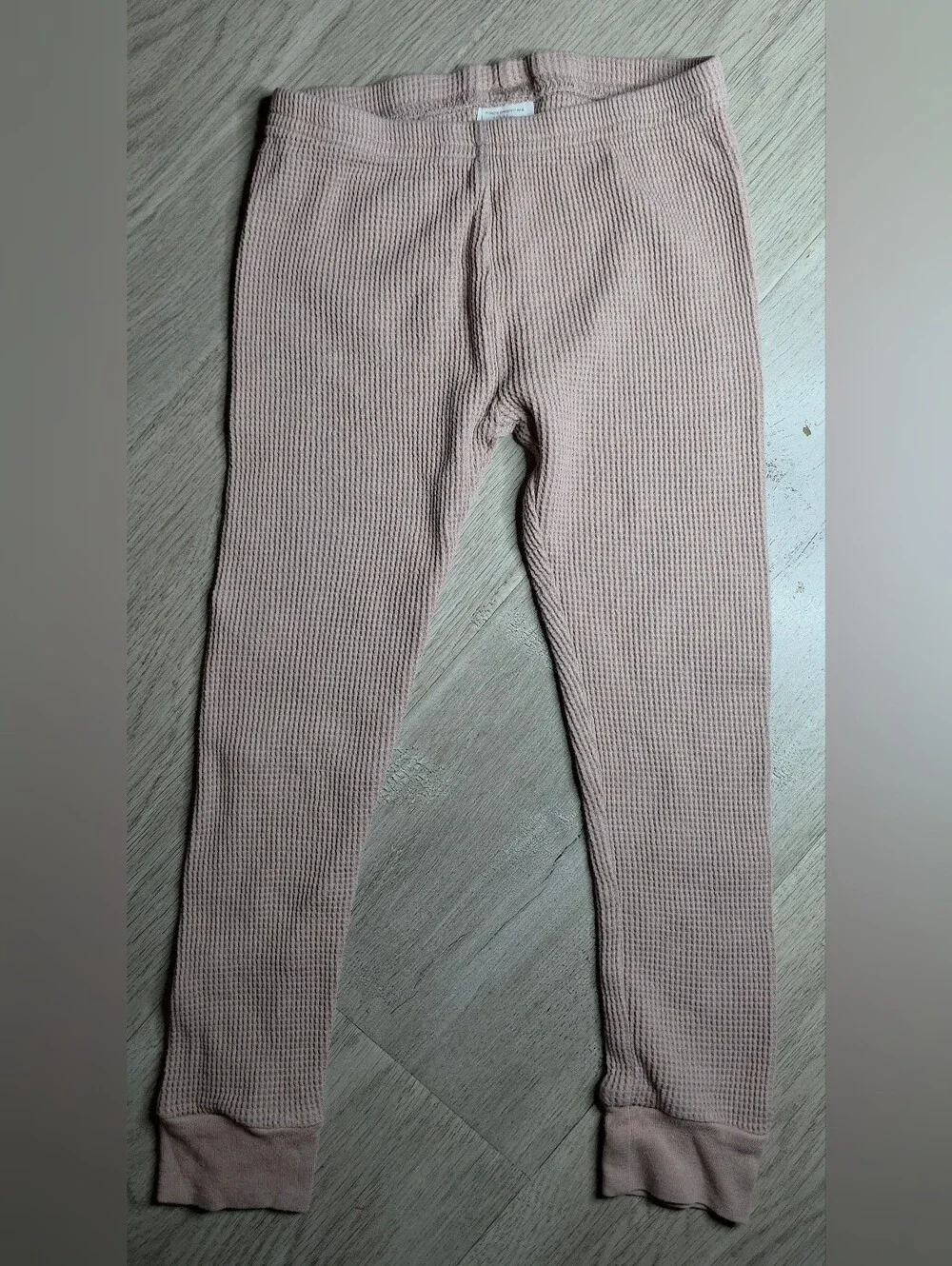 Planet Organic By Carters Long-Sleeve Waffle Knit Pants in Mauve Taupe, 5T